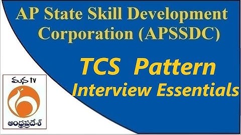 APSSDC |   TCS  Pattern  |  Interview Essentials | MANATV Live
