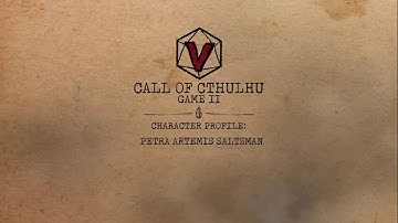 "The Indifferent Dark" A Call of Cthulhu Character Portrait