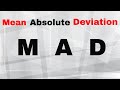 Mean Absolute Deviation MAD 