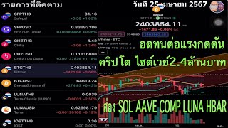 คริปโต ไซต์เวย์2.4ล้านบาท ส่อง SOL AAVE COMP LUNA HBAR วันที่ 25 เมษายน 2567