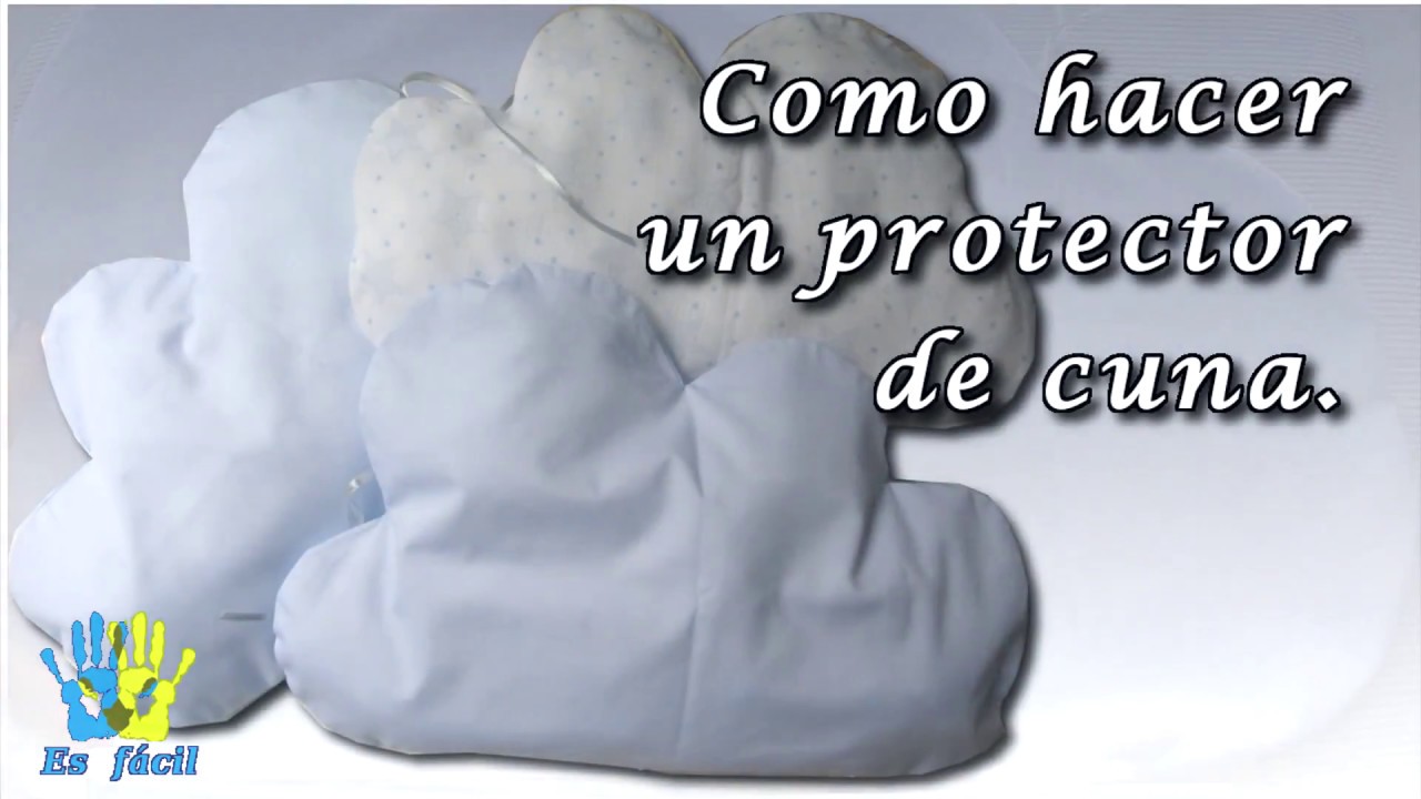 Protector de cabeza para cuna (chichonera). Desmontable para convertir en  cojines independientes www.lacestadelaabuelita.com