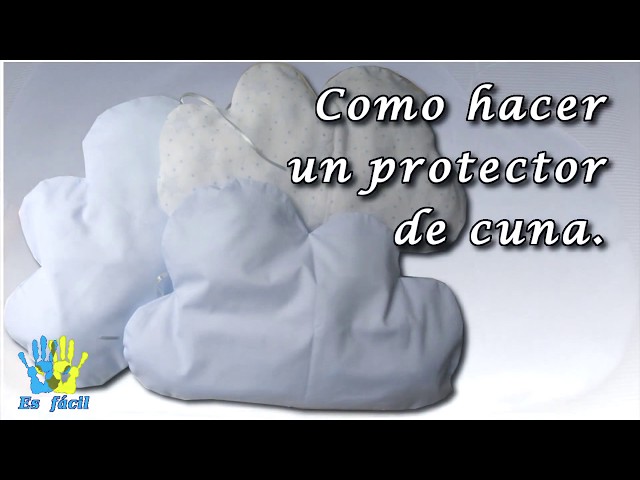 Protector de cabeza para cuna (chichonera). Desmontable para convertir en  cojines independientes www.lacestadelaabuelita.com