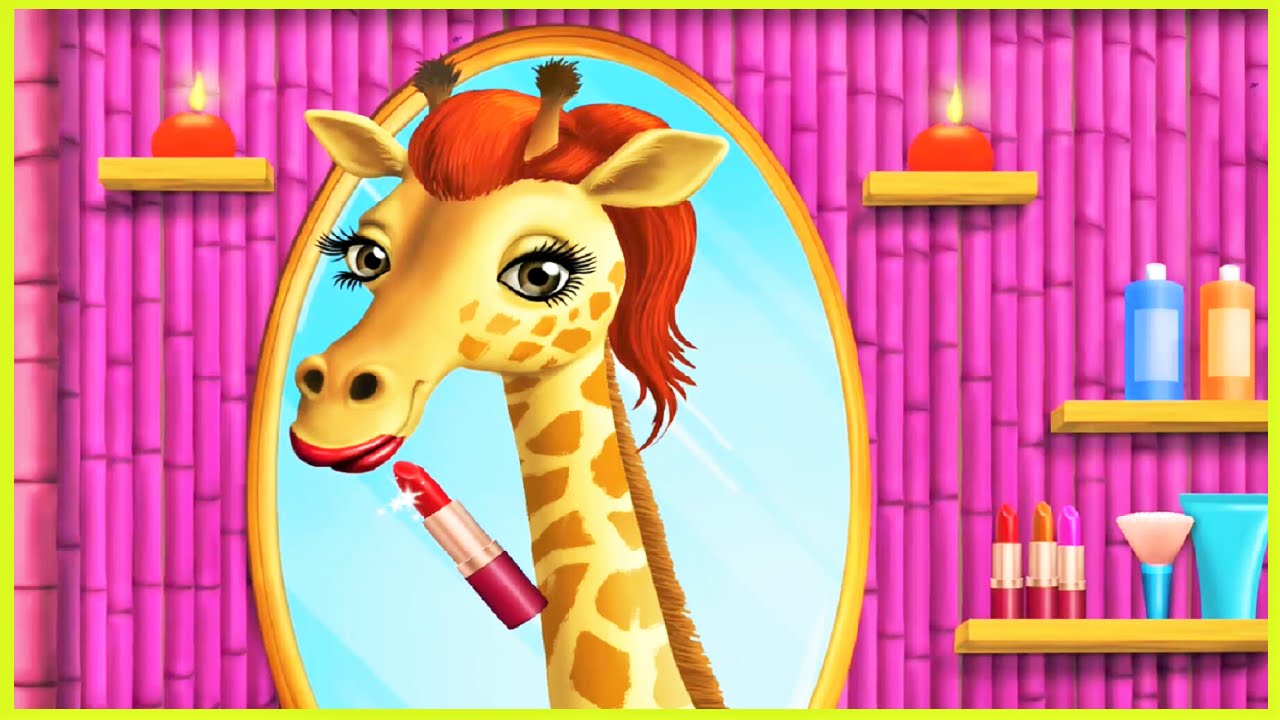Play with Animal Hair Salon & Make Up Jungle Animals Fun Game For Kids