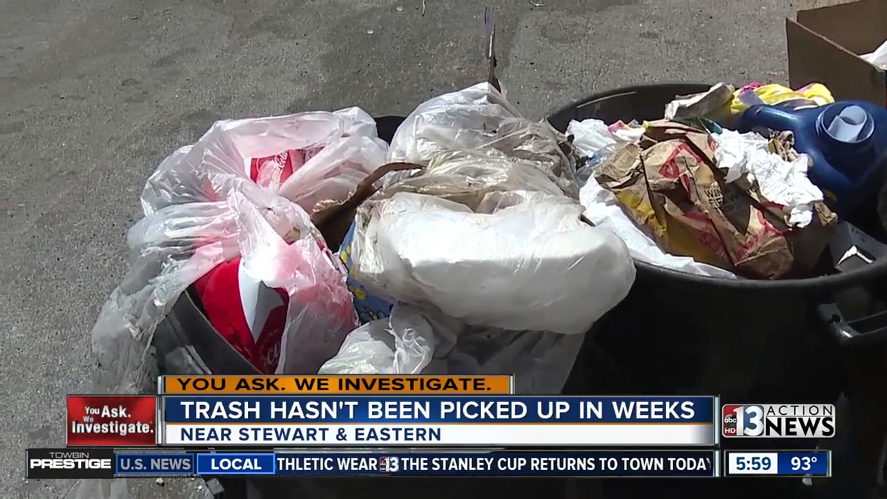 Trash piling up near downtown Las Vegas YouTube