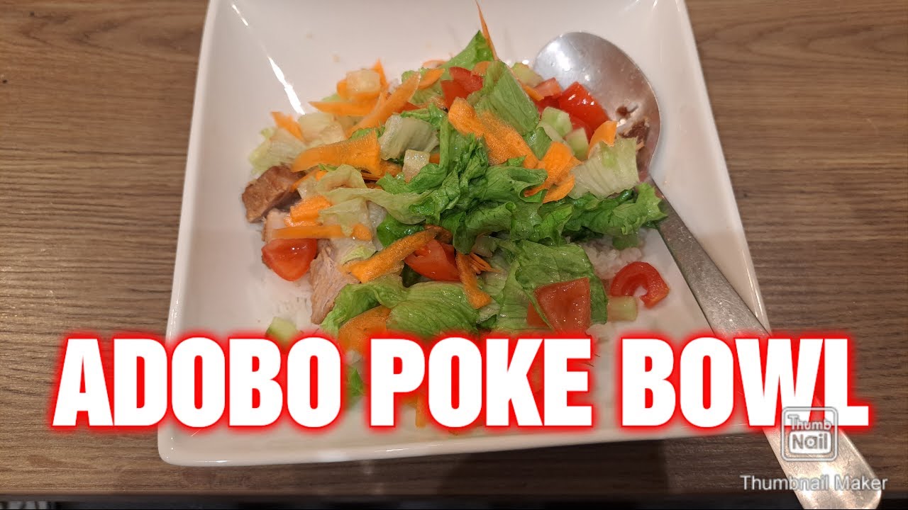 HOW TO MAKE POKE BOWL USING LEFTOVER INGREDIENTS/ LEFTOVER PORK ADOBO