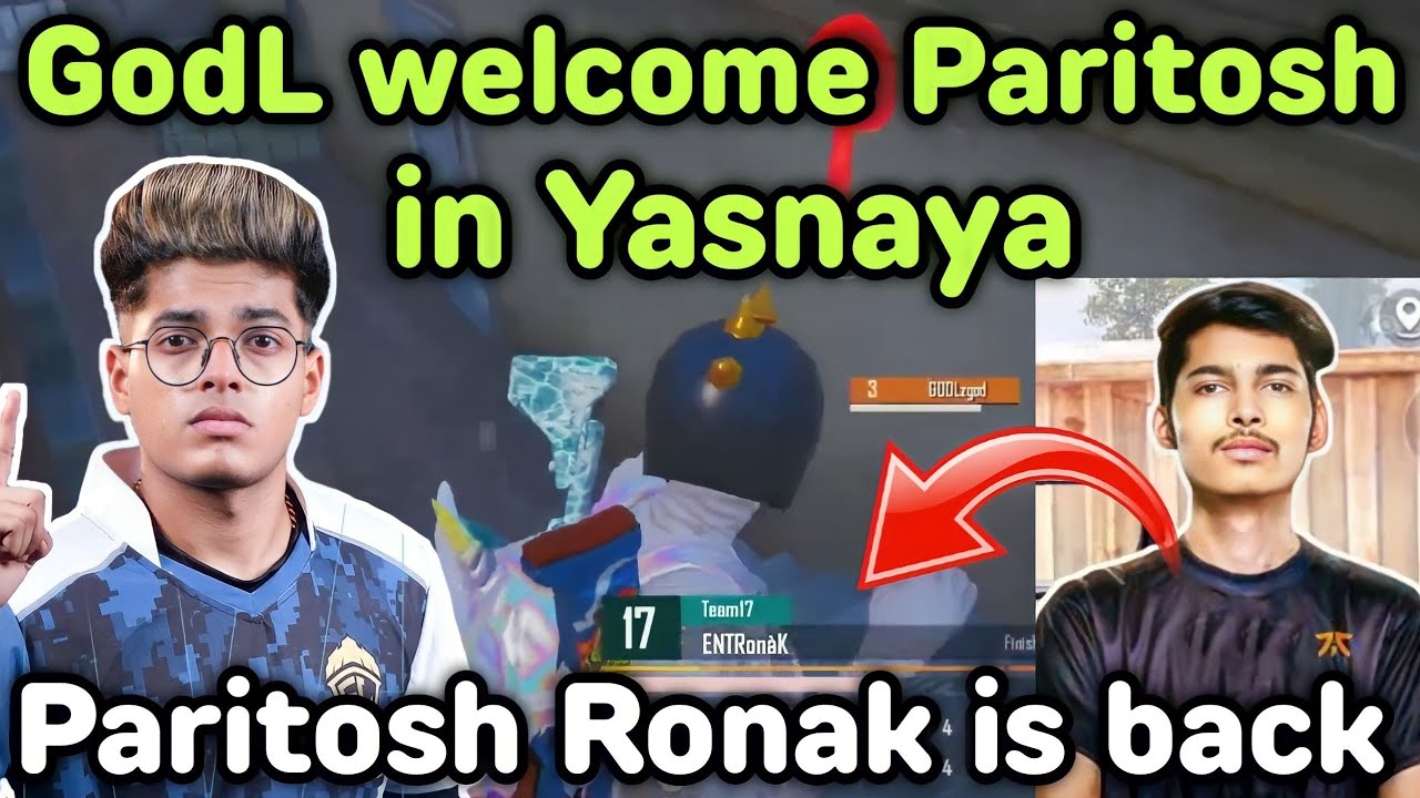 Godlike welcome Paritosh Ronak team in Yasnaya 🔥 Pure 4v4 fight 🥵 - YouTube