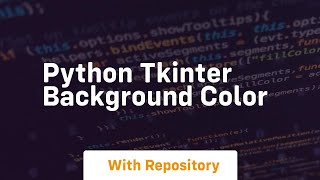 python tkinter background color