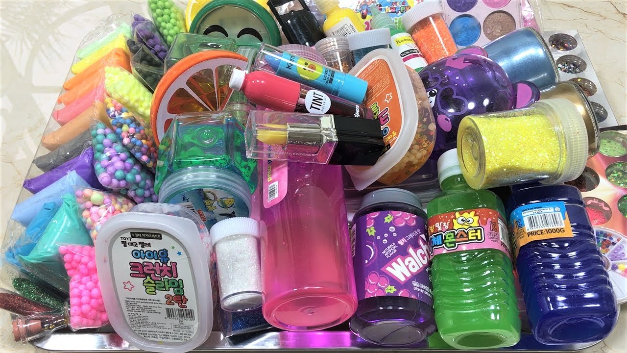 Mixing All my Ingredients into Store Bought Slime !! Relaxing Slimesmoothie Slime Videos #49