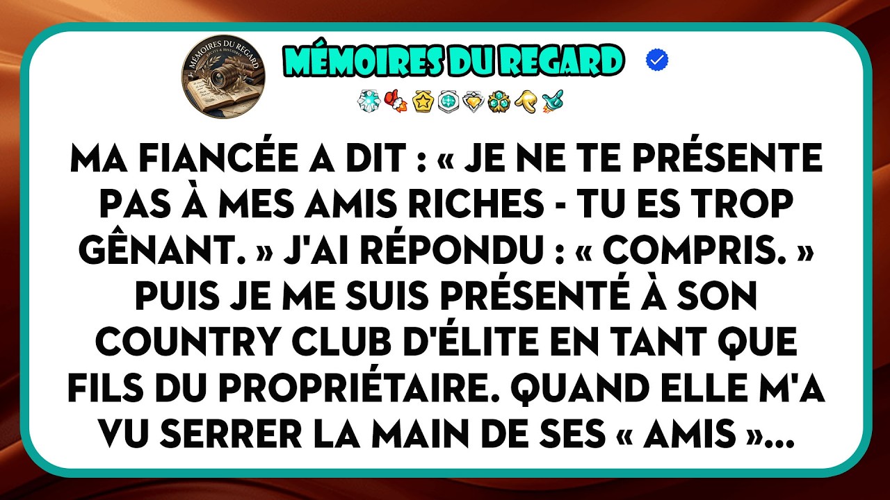 « Tu me fais trop honte pour rencontrer mes amis. » Voilà ce que ma fiancée m’a lancé, un mardi soir, avant de partir à son gala dans ce club privé ultra-select dont elle était si fière. Elle ne...