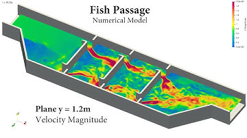 Flow through a fish passage simulation - Fluid Mechanics - interFoam - OpenFOAM 2112