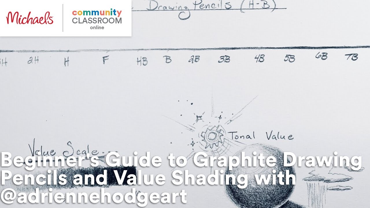 Online Class: Beginner's Guide to Graphite Pencils & Value Shading  w/@adriennehodgeart