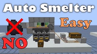 Auto Smelter without Fuel [3 Furnaces] minecraft 1.17/1.16.5/1.15.2  super smelter w/carpet dupe