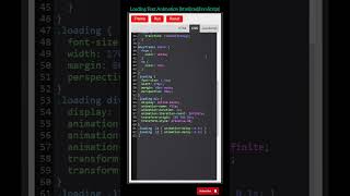 Loading Text Animation #webdesign #html #javascript #css #coding #reels #viral #python #ytshorts
