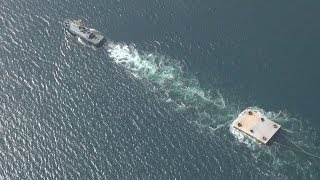 転覆の桟橋、鹿児島湾に ７人死亡の沖ノ鳥島事故