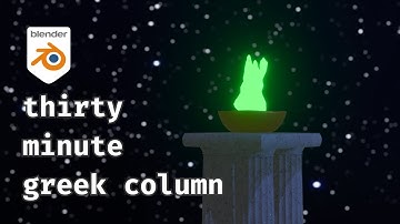 Carving a Greek column in 30 Minutes | Blender Speed Modeling.