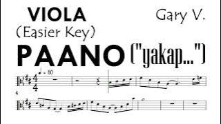 PAANO Gary V  Viola Easier Key Sheet Music Backing Track Partitura
