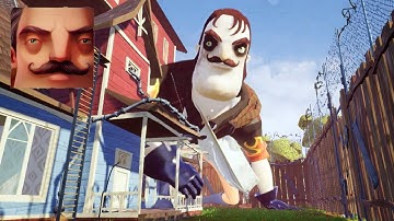 Hello Neighbor - My New Neighbor Big Butcher (Secret Neighbor) Act 2 Trampoline Gameplay Walkthrough