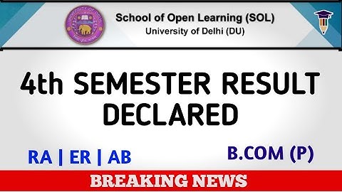 DU SOL 4th Semester ABE Results Has been Declared | How to check OBE Results