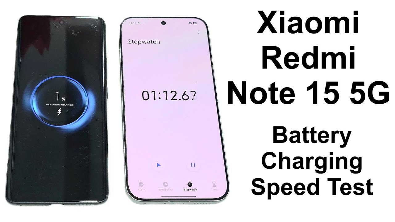 Тест скорости зарядки аккумулятора Xiaomi Redmi Note 15 5G