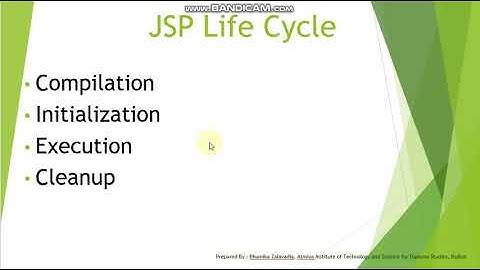 JSP Life Cycle  - AJP Bhumika Zalavadia