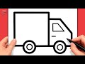 How to Draw Easy TRUCK for Kids || Step by Step Tutorial || Easy Truck Drawing for Kids