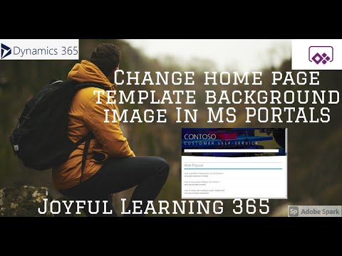 How to Change home page template background image in MS Power Apps Portals