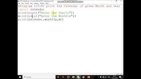 Write a Python Program To print the Calendar of given Month and Year?