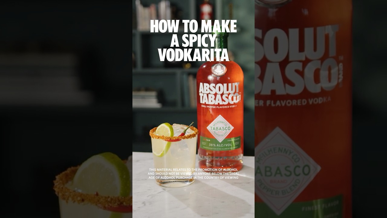 How to make a Spicy Vodkarita with ABSOLUT&reg; TABASCO&trade; #vodkarita #drinks #tabasco #shorts