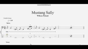 Wilson Pickett - Mustang Sally (bass tab)