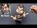 Mr bean funny sculpture handmade from polymer claykays clay