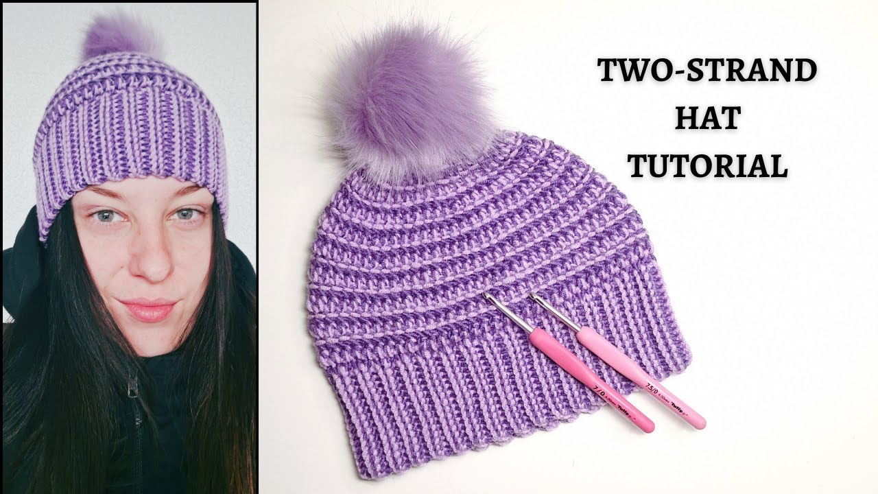 帽子・その他 DIAGONAL : 24SS / HANDMADE KNIT HAT (2COLORS) Two Color Crochet Winter Hat Tutorial - Crochet Beanie with