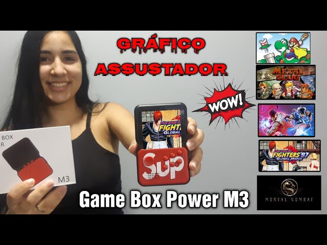 Mini Game Portátil 400 Jogos em 1 Sup Game Box Preto - Global Time