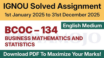 IGNOU BCOC 134 Solved Assignment 2024-25 English Medium PDF Download | BCOC 134 Assignment 2025