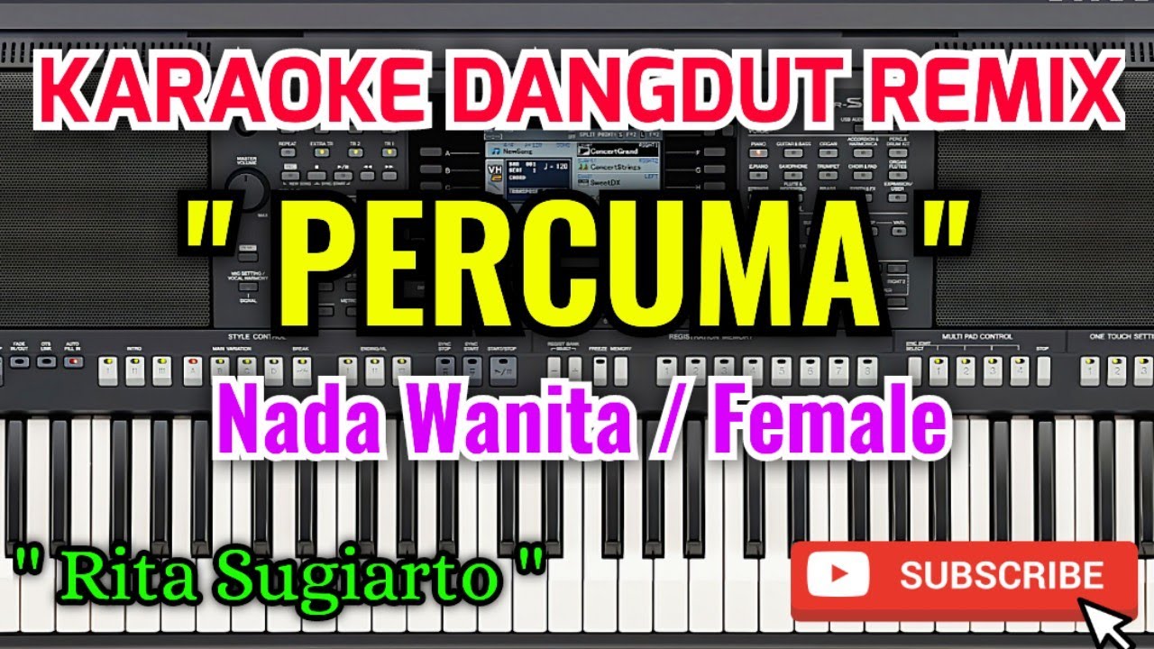 Percuma Karaoke - Karaoke Percuma Nada Wanita / Female - Rita Sugiarto