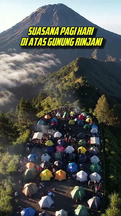suasana pagi hari di gunung rinjani#pagi hari#gunung#rinjani,#mountains