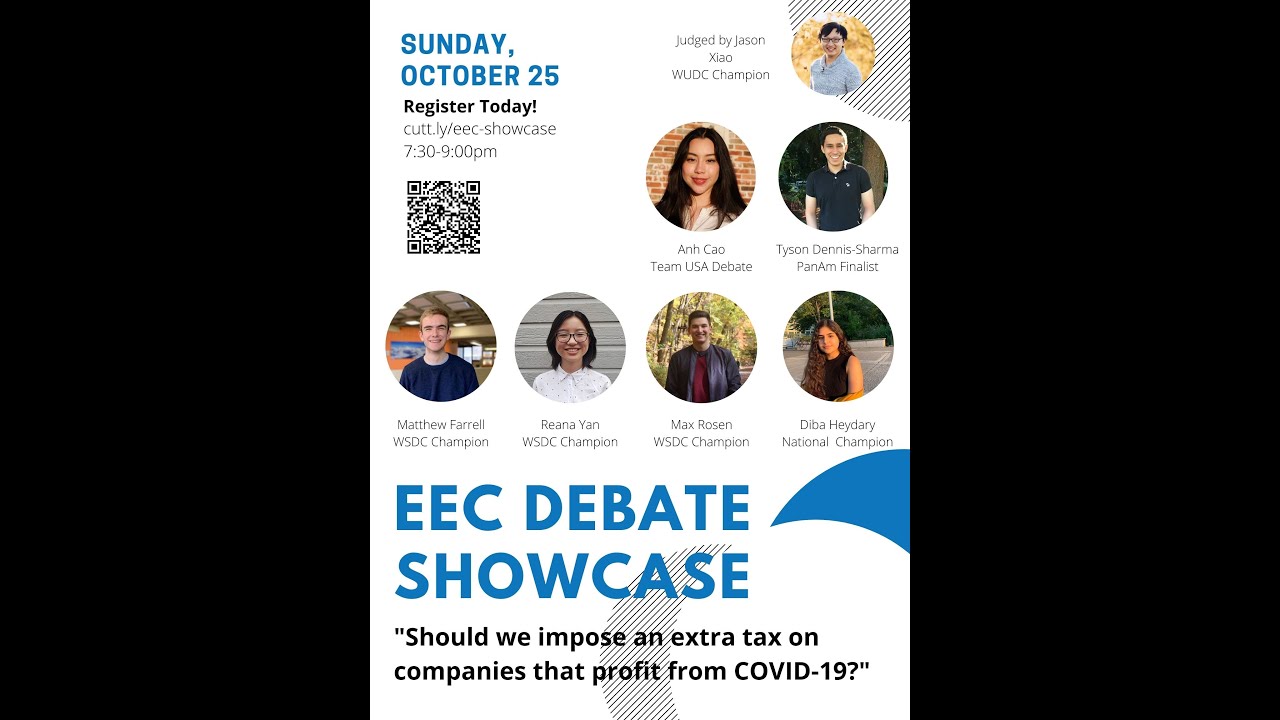 COVID-19 Taxation Debate - EEC Debate Showcase - Team Canada Debaters ON Taxation
