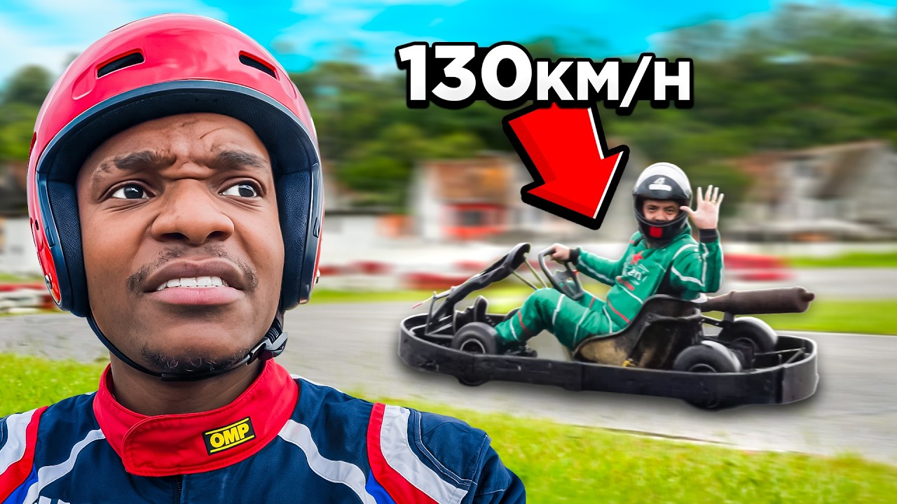 Nunca tinha andado de kart… olha no que deu