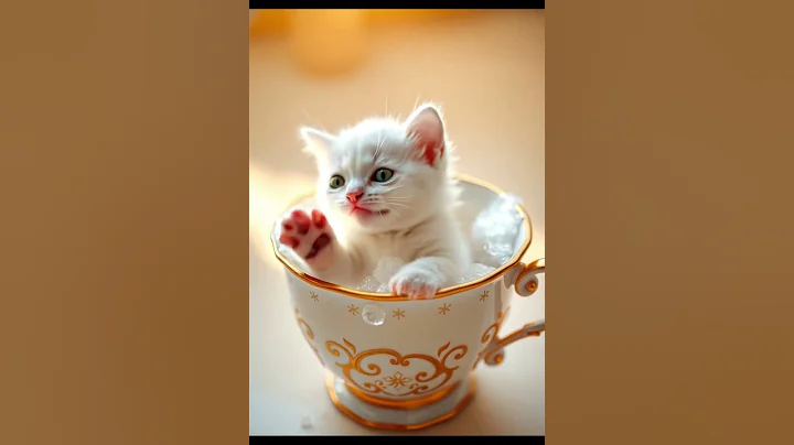 Watch the video about Tiny Kitten Chilling in an Icy Teacup! | Catopia Overload #2