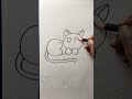 Cute Cat Drawing With Pencil
