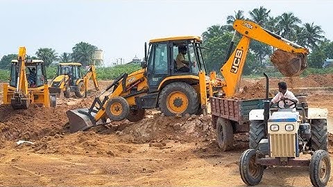 Jcb Video Mud Loading InThe Tractor Trolley Massey Tractor Sonalika Tractor | 