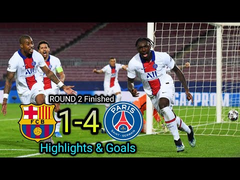 Barcelona vs PSG (1:4) |  Mbappe Hat-trick | Highlights &amp; all Goals | liga Champions 2021|