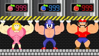 Mario but Every Seed Make Mario, Peach and Sonic Musculars!