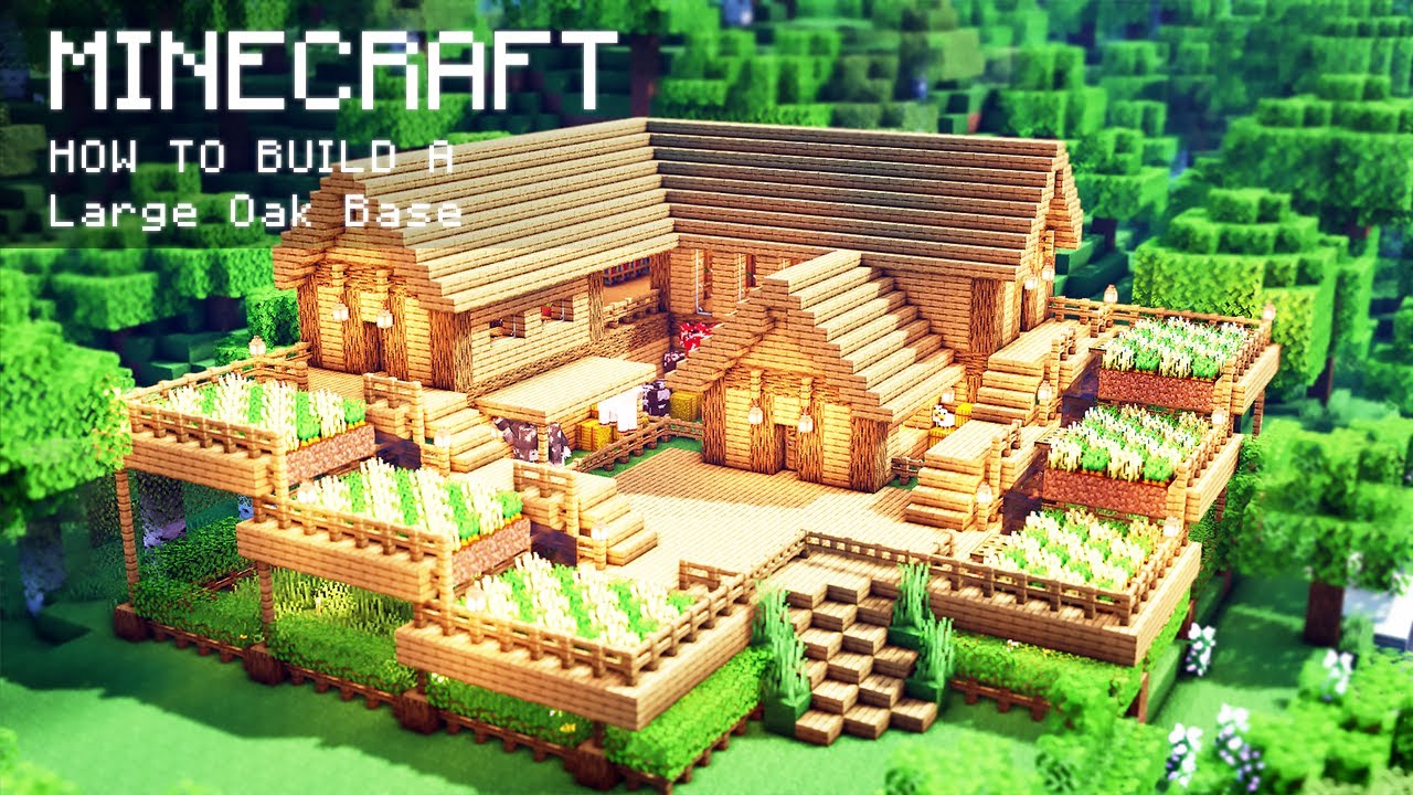 Minecraft: How To Build a Large Oak Wood Survival Starter House - YouTube