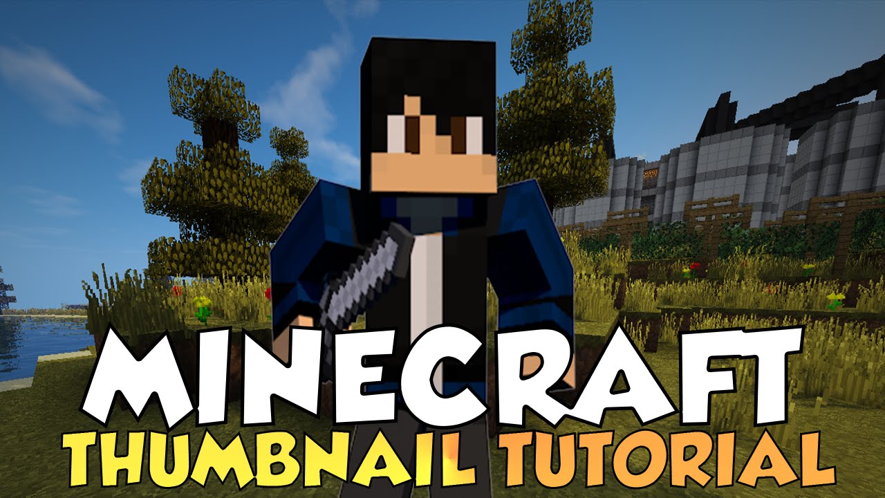 How to make a Minecraft  Thumbnail  Photoshop CC YouTube