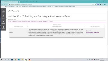 CCNA 1 ITN 7.02 Modules 16 - 17 Building and Securing a Small Network Exam