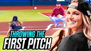 I threw THE FIRST PITCH at an MLB GAME!!