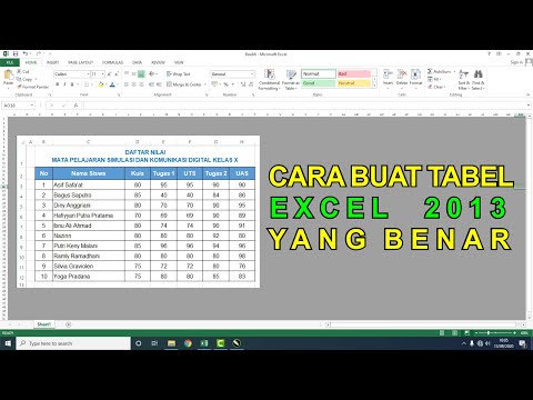 Video: Bagaimanakah anda membuat jadual data dalam Excel 2013?