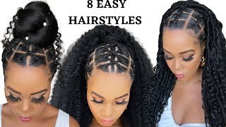 🔥8 QUICK & EASY RUBBER BAND HAIRSTYLES ON  NATURAL HAIR / TUTORIALS / Protective Style / Tupo1
