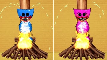 Huggy Wuggy vs Kissy Missy vs Witchfire | Kick the Buddy Mod Poppy Playtime 2 Android Gameplay