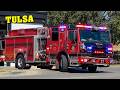[STUNNING FIRE TRUCKS] – TULSA (OK) Fire Department Responding | Engines 23, 27 &amp; Ladder 23